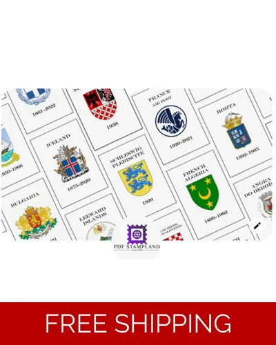 HEAD PAGES FOR STAMP ALBUM PAGES (208 COUNTRIES)